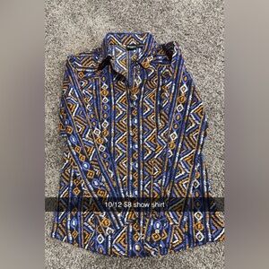 Geometric Patterned Button-Up Shirt